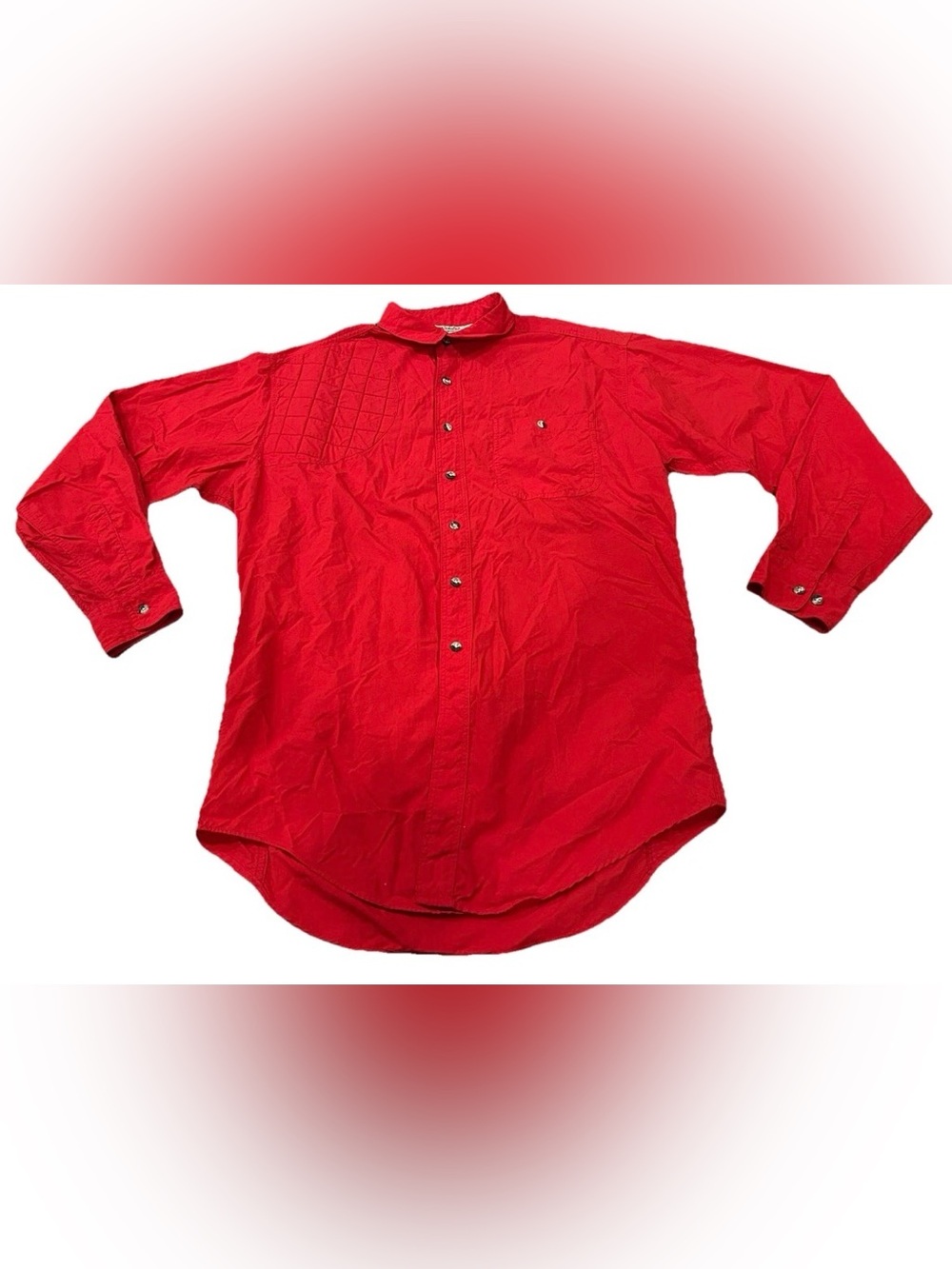 Vintage Cabelas Shirt Button Reinforced Shoulder Vented Shooting Shirt Large